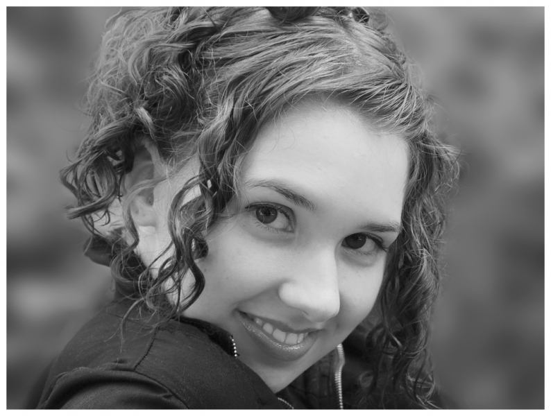 the girl with a charming smile